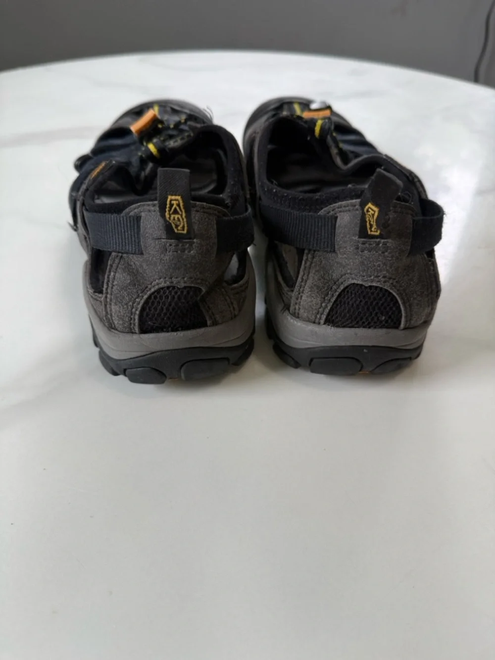 Keen Black with Orange Tread Outdoor Sandals